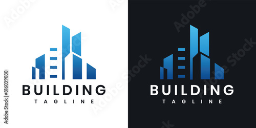 abstract architectural building construction logo design inspiration