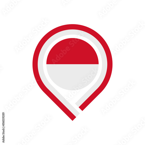 map pin icon of indonesia flag. vector illustration isolated on white background Free Download map pin icon of indonesia flag. vector illustration isolated on white background - GFXLoad