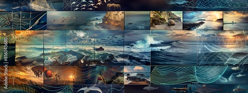DataDriven D Collage Depicting the Frequency of Natural Phenomena photo