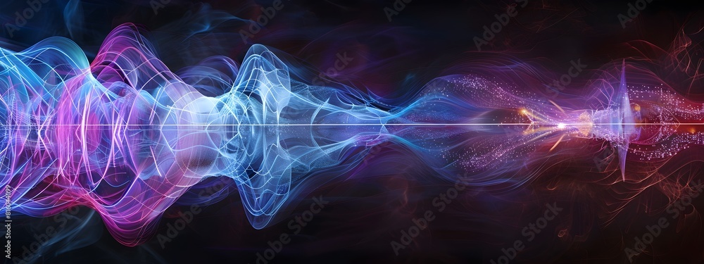 Naklejka premium Vibrating String Producing Diverse Frequencies of Sound in a D