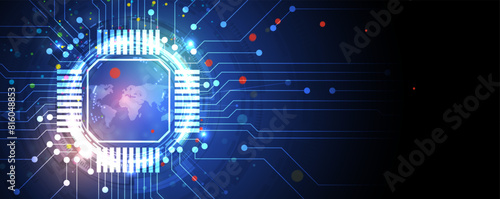 Cyber security and information or network protection. Future cyber technology web services for business and internet project. Vector art