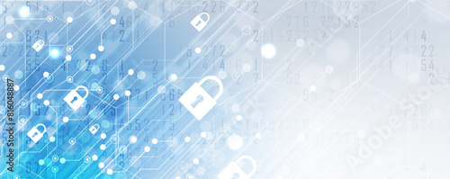 Cyber security and information or network protection. Future cyber technology web services for business and internet project. Vector art