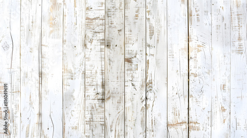 Vintage white painted wood texture as background : Generative AI © Generative AI