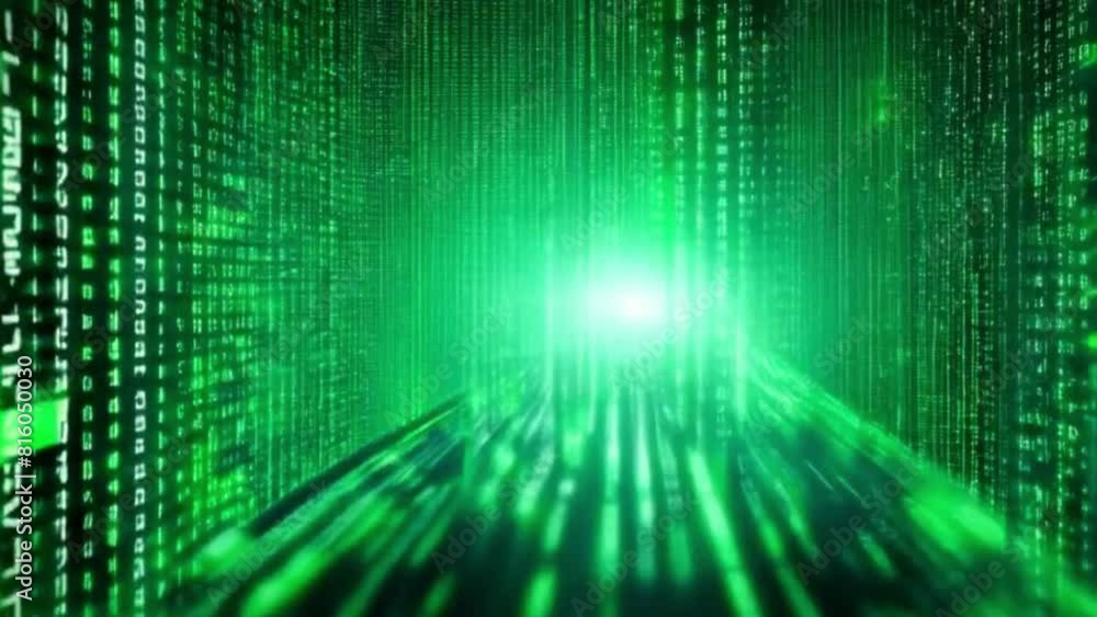 Futuristic digital motion background green matrix style Futuristic digital motion background green matrix style