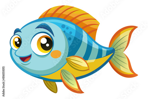 Cartoon animals under the sea ,Sea Life- Happy Fish