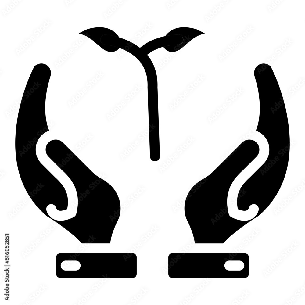 Obraz premium Giving Tree Glyph Icon Design