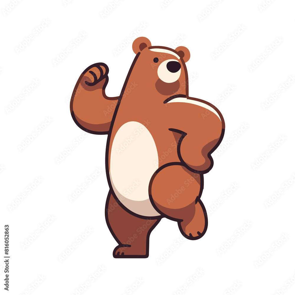 cute icon character dancing bear cute icon character dancing bear