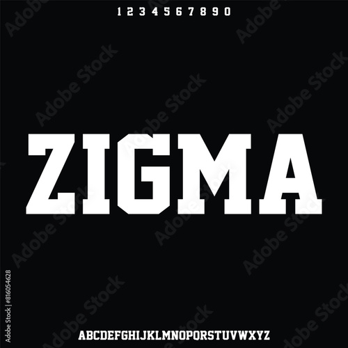 futuristic modern elegant font alphabet vector
