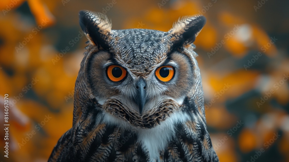 Owl headshot with closeup of face created by ai Owl headshot with closeup of face created by ai