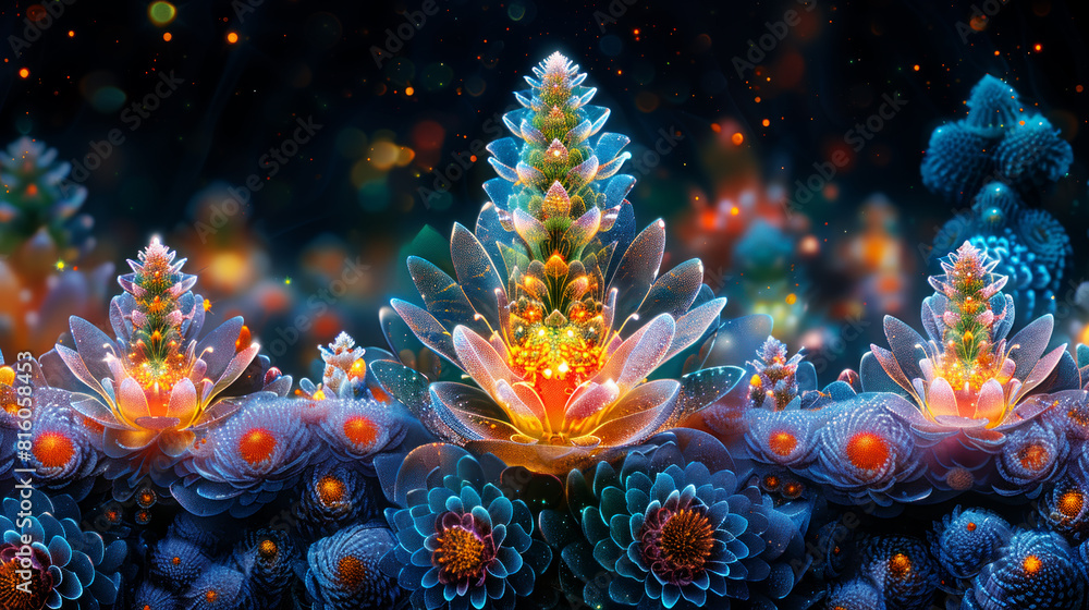 Unreal glowing unknown form of life Unreal glowing unknown form of life