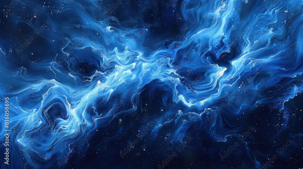 Blue colored cloud of unknown matter Blue colored cloud of unknown matter