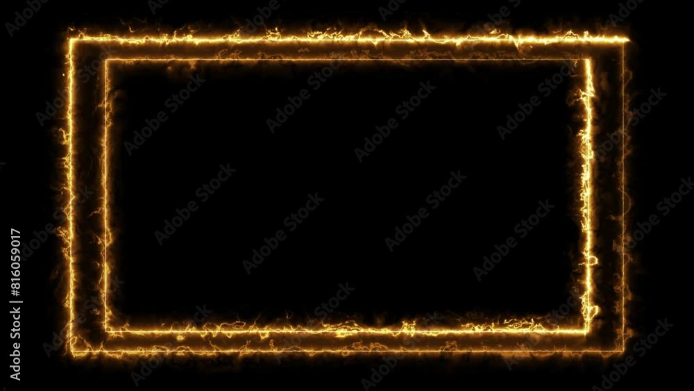 Vidéo Stock Rectangular Fire effect Animation. Fire Flame Gradually ...