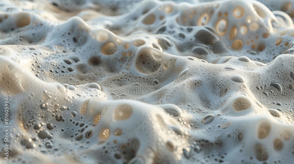 Crunchy and foamy surface texture Crunchy and foamy surface texture