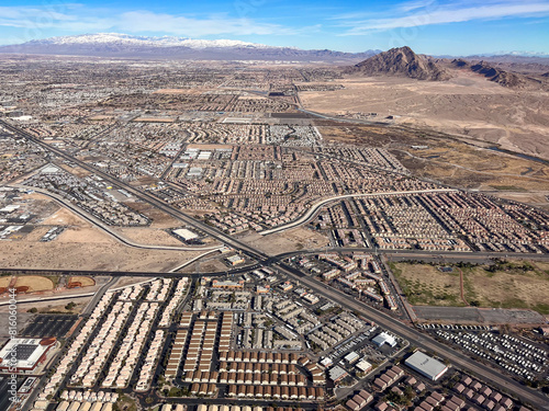 Photography Aerial photo of warehouse and distribution centers near the Las Vegas Internatio