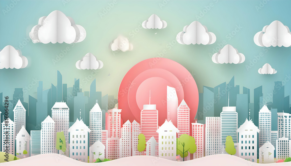 Obraz premium Smooth, Perfectly Clean a cityscape for graphic backgrounds and wallpaper.