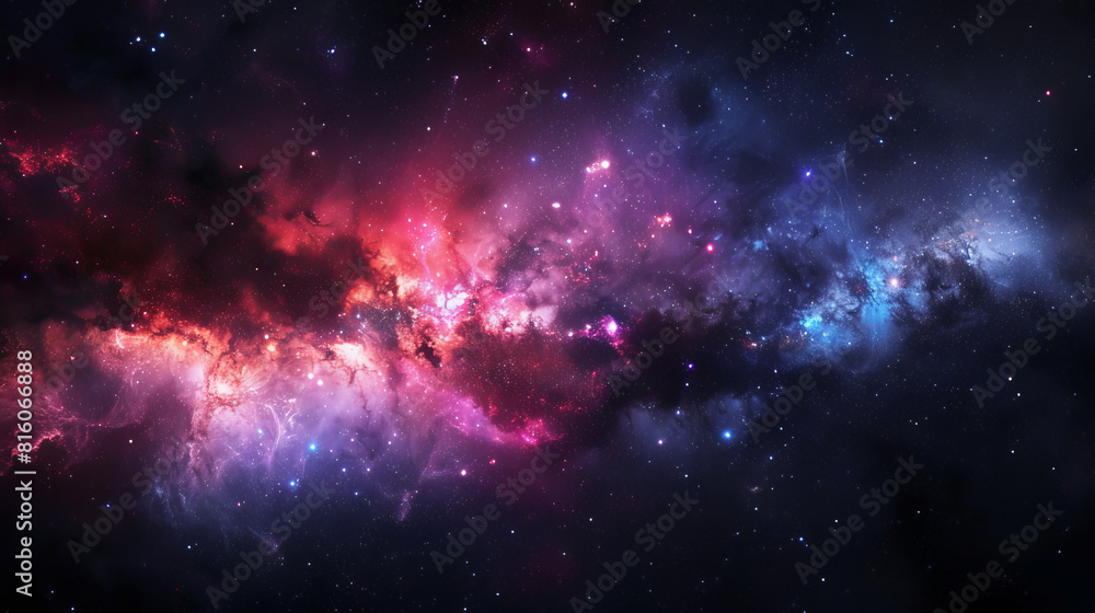 Obraz premium Hyper-Realistic Beauty Impressive Galaxy Nebula Captured in Stunning Detail and Splendor