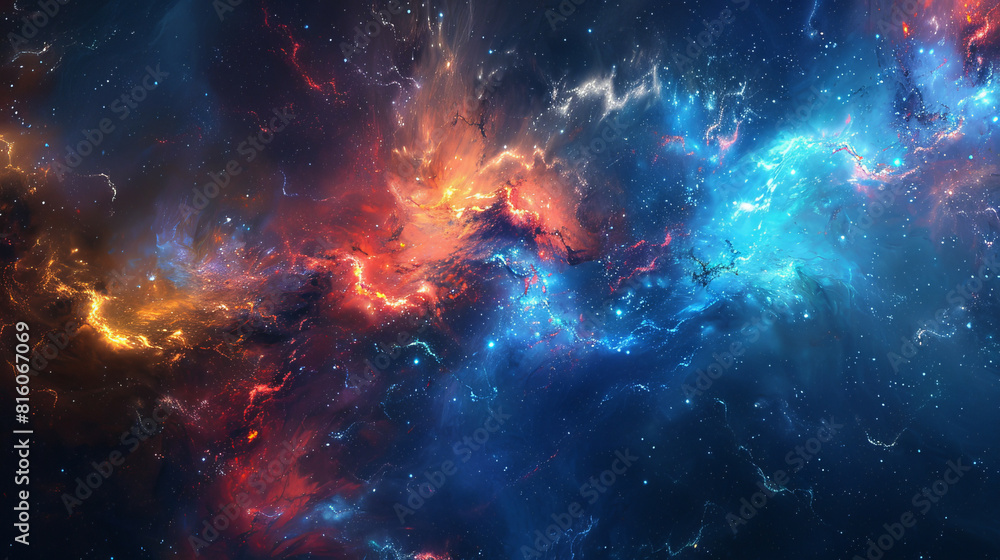 Hyper-Realistic Beauty Impressive Galaxy Nebula Captured in Stunning Detail and Splendor