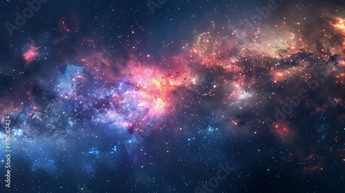 Hyper-Realistic Beauty Impressive Galaxy Nebula Captured in Stunning Detail and Splendor