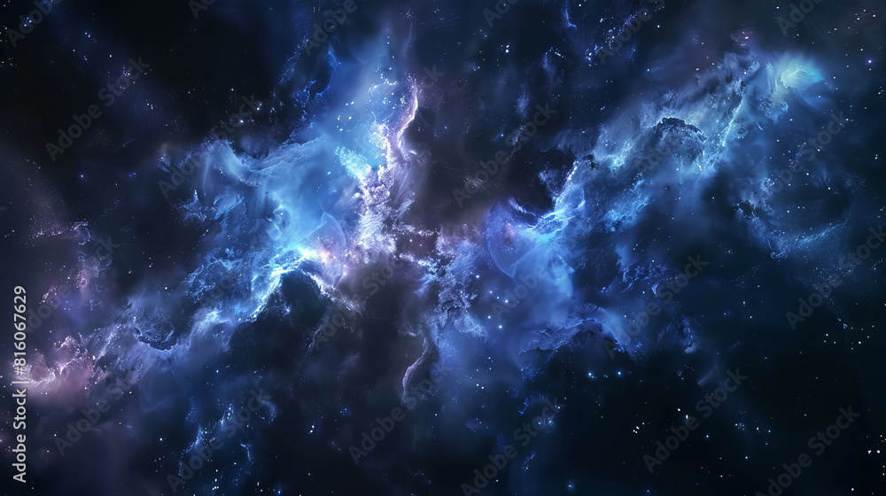 Naklejka premium Hyper-Realistic Beauty Impressive Galaxy Nebula Captured in Stunning Detail and Splendor