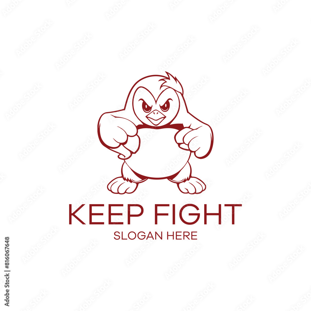 Angry penguin logo vector illustration Angry penguin logo vector illustration