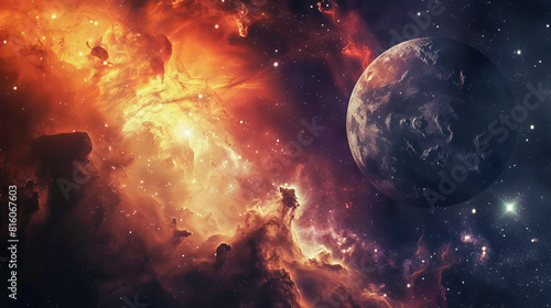 Hyper-Realistic Beauty Impressive Galaxy Nebula Captured in Stunning Detail and Splendor