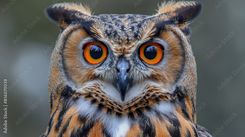 Owl headshot with closeup of face created by ai Owl headshot with closeup of face created by ai