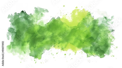 Green Watercolor Background - Artistic Hand Painting