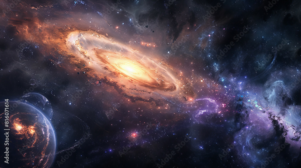 Hyper-Realistic Beauty Impressive Galaxy Nebula Captured in Stunning Detail and Splendor Hyper-Realistic Beauty Impressive Galaxy Nebula Captured in Stunning Detail and Splendor