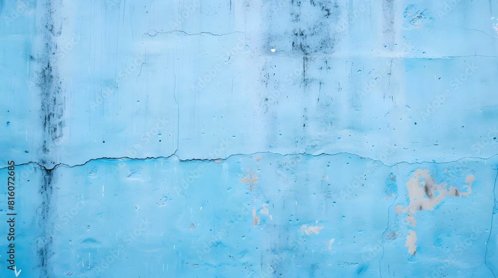Sky blue pastel concrete wall texture background : Generative AI