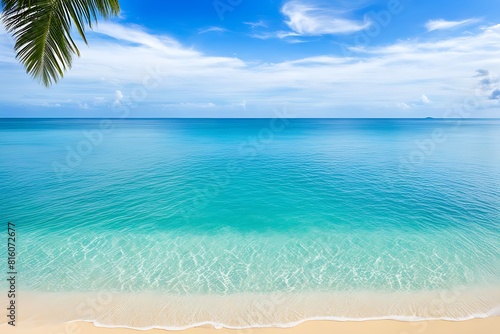 Beautiful empty tropical beach and sea landscape background 