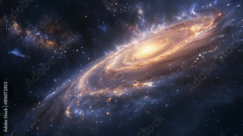 Cosmic Splendor Interstellar Impression of a Distant Galaxy, Unveiling the Majesty of the Universe