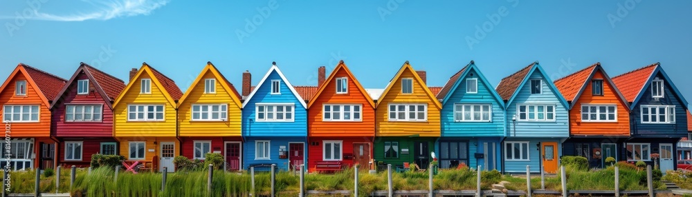 Colorful terraced townhouses Colorful terraced townhouses
