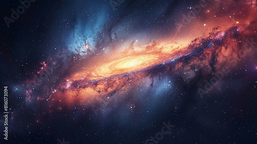 Cosmic Splendor Interstellar Impression of a Distant Galaxy, Unveiling the Majesty of the Universe