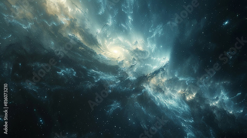 Cosmic Splendor Interstellar Impression of a Distant Galaxy, Unveiling the Majesty of the Universe