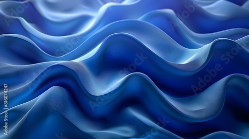 Close-up of blue and white wavy background with light