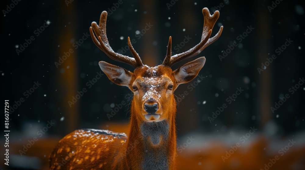 Noble deer male in the fall created by ai Noble deer male in the fall created by ai
