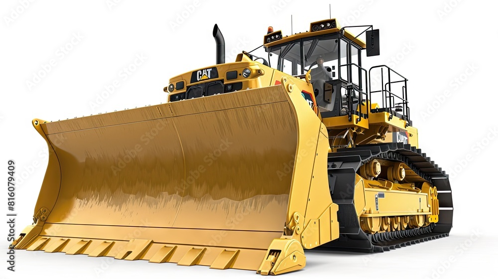 Obraz premium Mighty Bulldozer Tearing Through White Silence