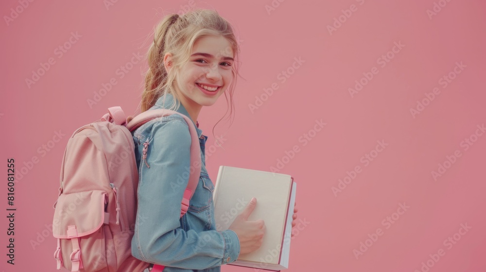 A Cheerful Student with Backpack A Cheerful Student with Backpack