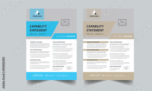 Capability Statement Template Design.