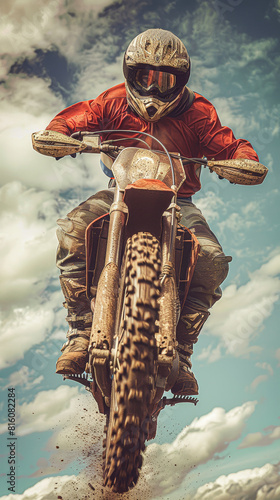 middle-aged people who take up extreme sports like motocross later in life photo