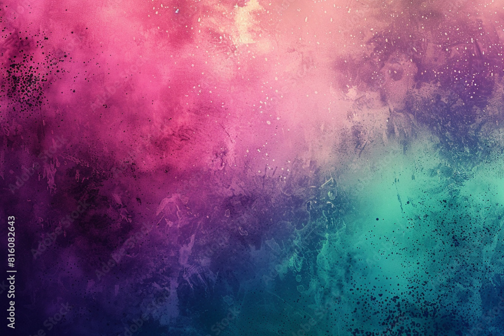 Fototapeta premium Gradients of green, blue, purple, pink blend smoothly with a bright, glowing light. rough abstract background grunge texture