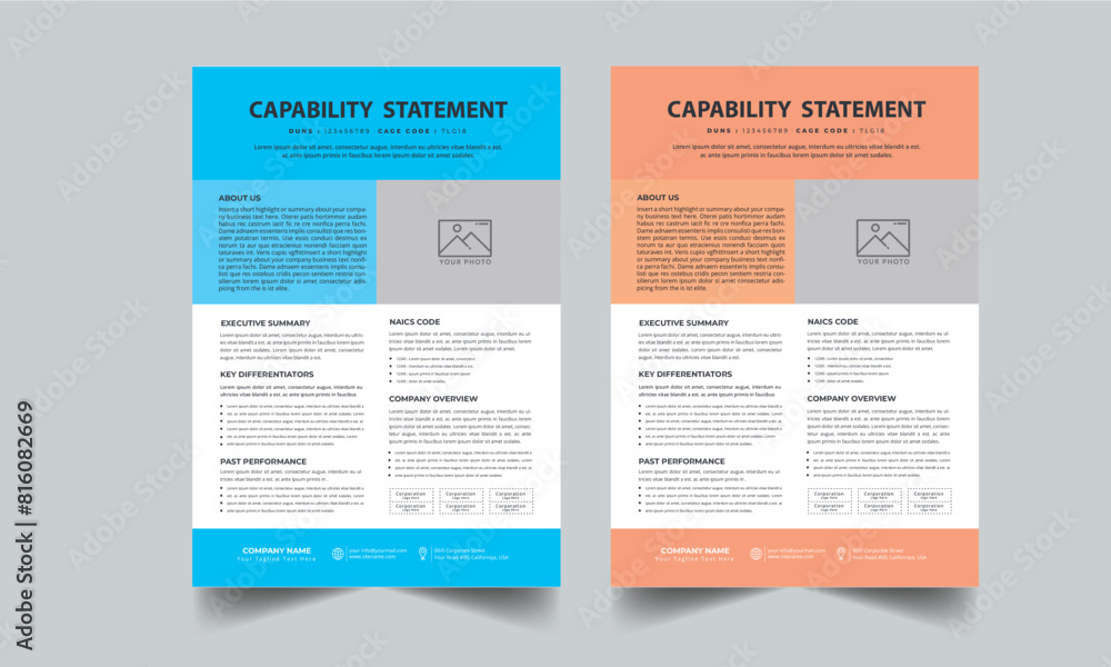Capability Statement Template Design. Capability Statement Template Design.