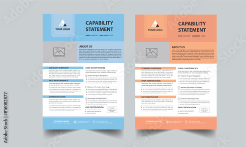 Capability Statement Template Design.