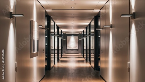 modern minimalistic clean corporate professional business office interior corridor background