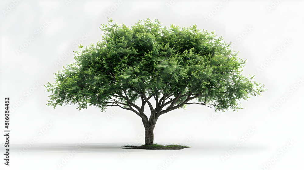 3D Flat Cartoon: Majestic Ash Tree Isolated on White Background with Compound Leaves and Sturdy Trunk Perfect for Urban Park and Educational Designs 3D Flat Cartoon: Majestic Ash Tree Isolated on White Background with Compound Leaves and Sturdy Trunk Perfect for Urban Park and Educational Designs