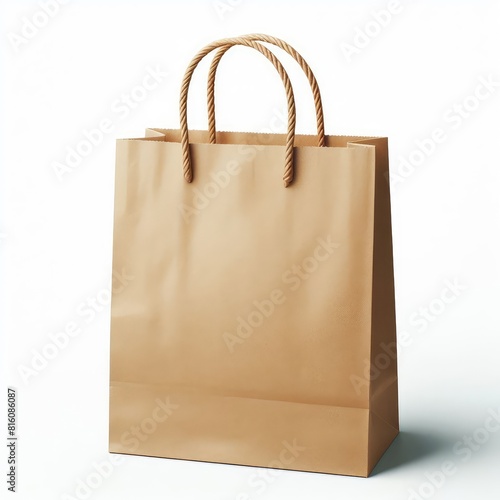 Paper bag isolated on a white background 