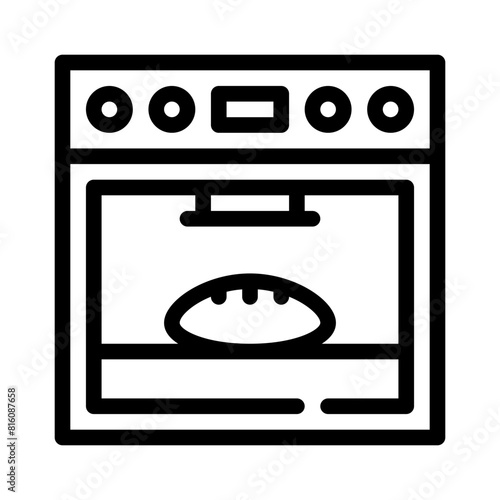 oven line icon