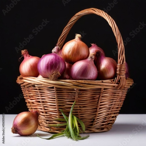 Generative ai whote background onion photo