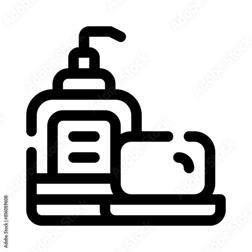 toiletries line icon