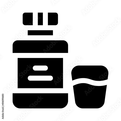 mouthwash glyph icon
